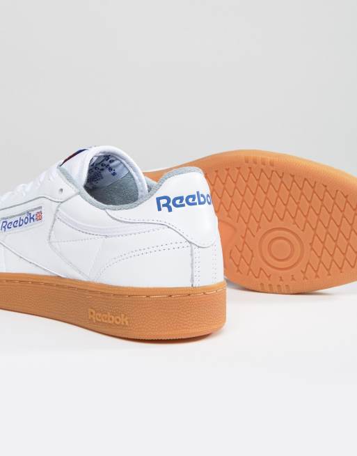 Reebok Club C 85 Sneakers With Gum Sole In White BS7635