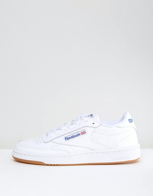 Reebok Club C Double sneaker in white and leopard print - Exclusive to ASOS