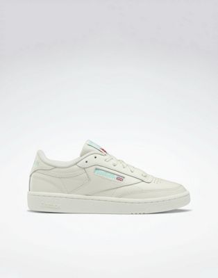 Reebok club c 85 trainers in chalk and sage