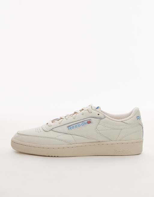 Reebok Club C 85 trainers in off white and blue ASOS