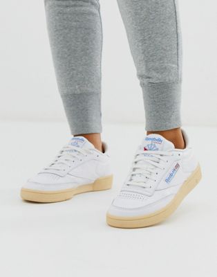 Reebok Club C 85 trainers in white and 