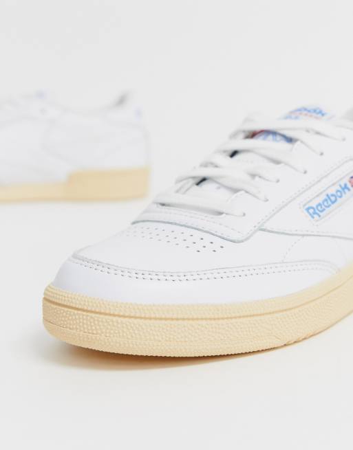 Reebok Club C 85 trainers in white and blue