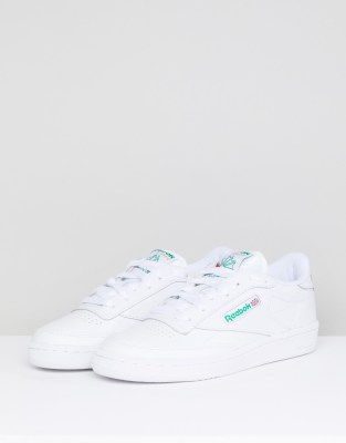 white & green club c 85 trainers