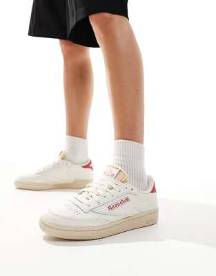 Club C 85 Vintage sneakers in white and red