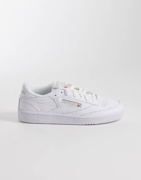 Reebok Club C 85 womens sneakers in triple white - view 1