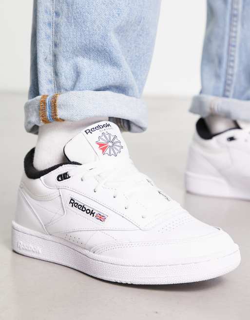 Reebok Club C Baskets mi hautes Noir et blanc