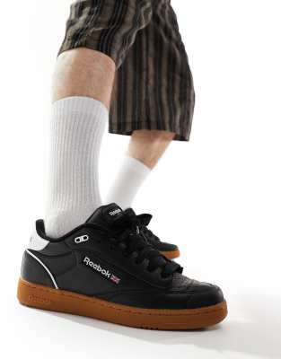 Reebok Club C Bulc trainers in black with gum sole - ASOS Price Checker
