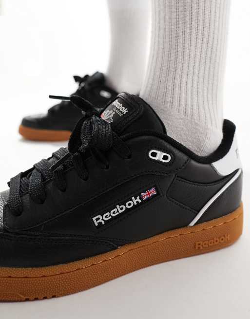 Reebok Club C Bulc sneakers in black with gum sole, 4 of 5