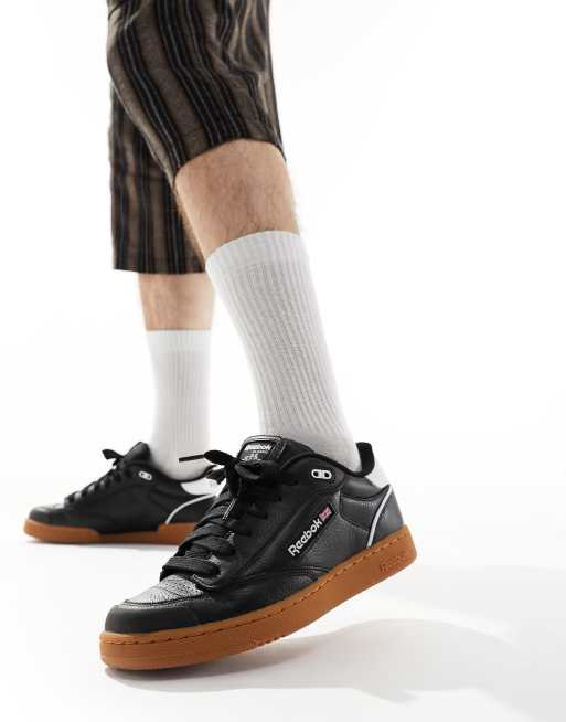 Reebok Club C Bulc sneakers in black with gum sole, 5 of 5