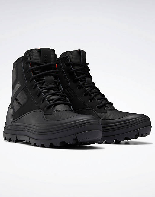 Reebok Club C Cleated trainer boots in black