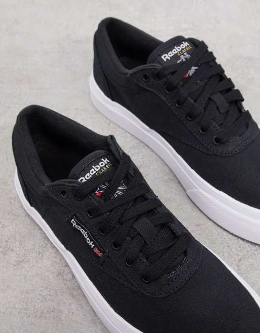 Reebok black cheap canvas shoes