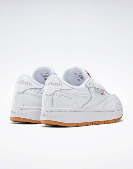 Reebok Club C Double Baskets avec semelle en caoutchouc Blanc