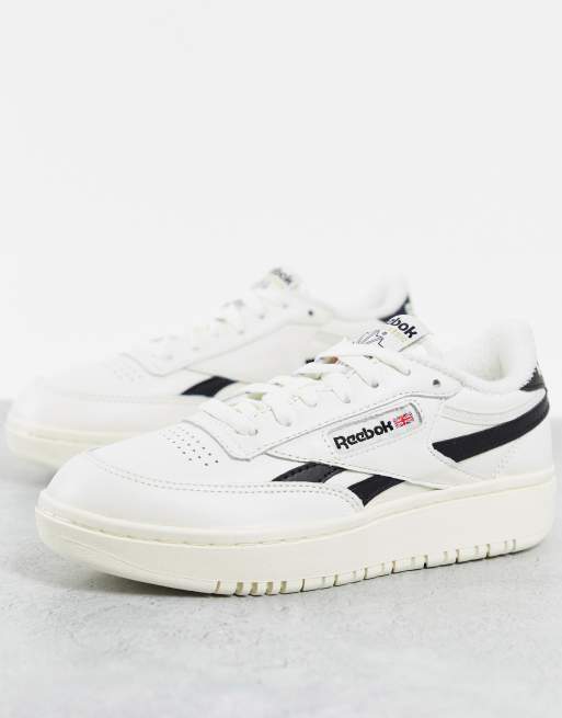 Reebok C Double chunky sneakers white and black | ASOS