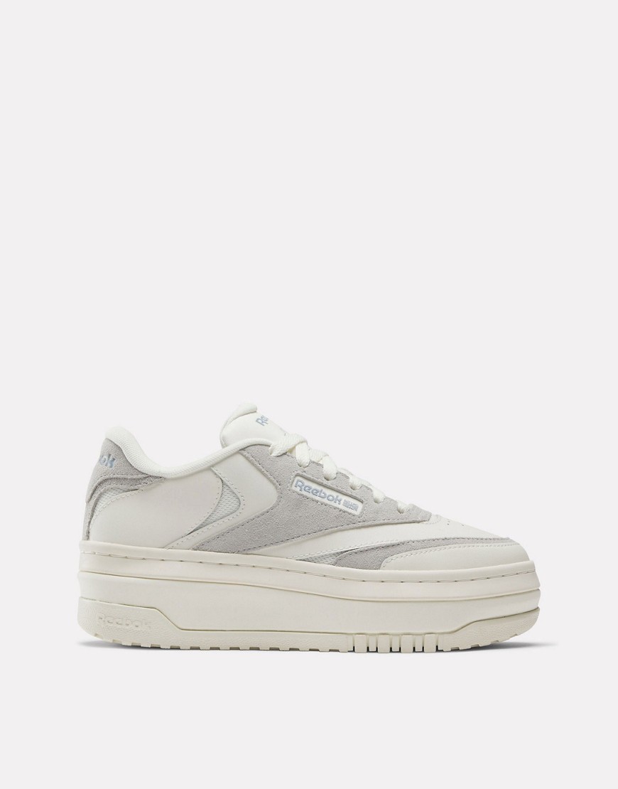 REEBOK CLUB C DOUBLE EXTRA SNEAKERS IN CHALK WITH LIGHT GRAY DETAIL-WHITE