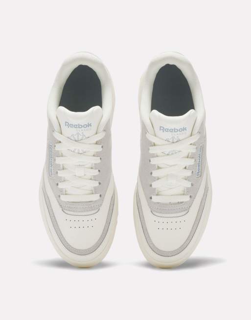 Reebok Club C Double sneakers in chalk with pink detail - Exclusive to ASOS