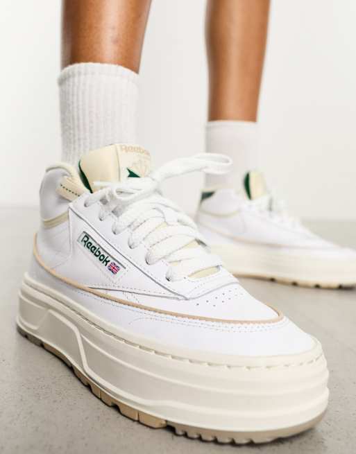 Reebok Club C Double sneakers in chalk and lilac - Exclusive to