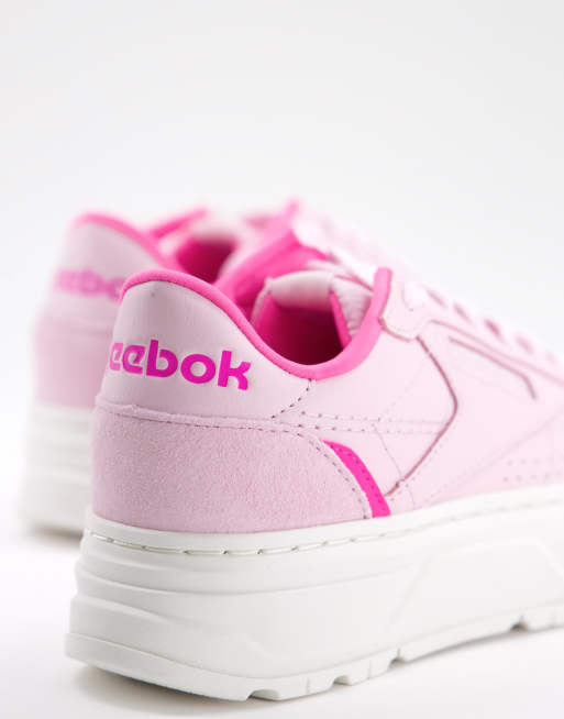 Reebok – Club C Double Geo – Sneaker in Rosa mit flacher Plateausohle, 4 von 4