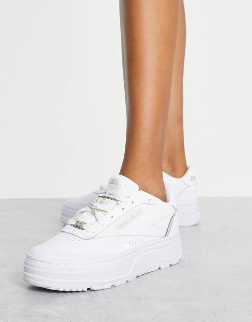 Reebok Club C Double Geo sneakers in white ASOS