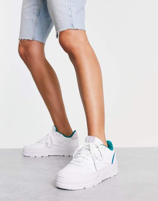Reebok Club C Double Geo sneakers in white 