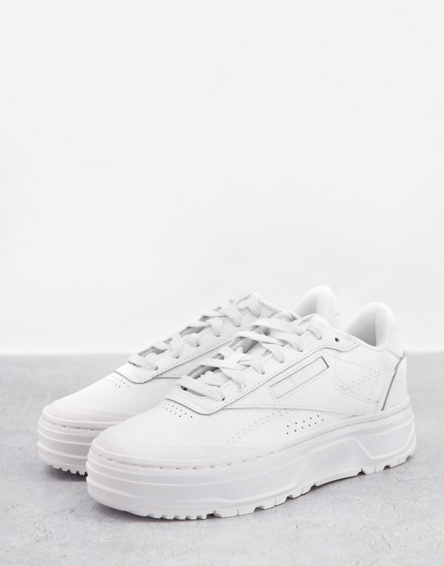 Shop Reebok Club C Double Geo Sneakers In White