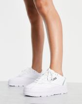 Reebok Club C Double Geo trainers in white and silver