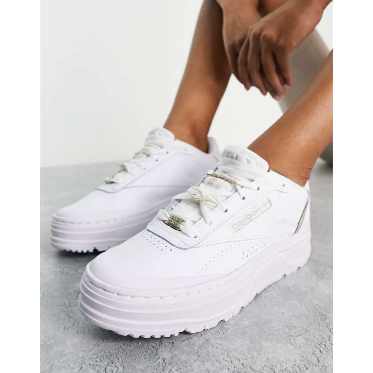 Reebok Club C Double Geo trainers in white