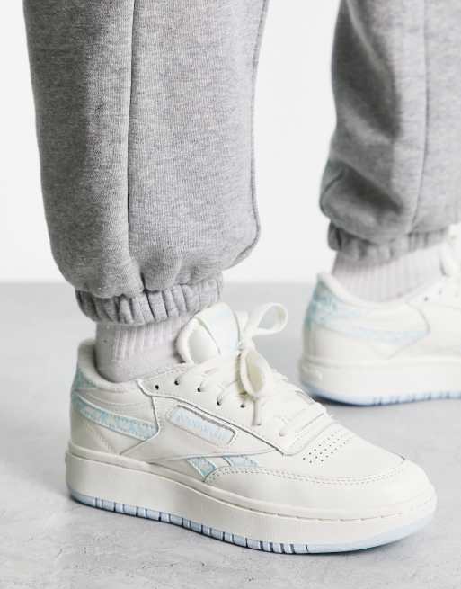 Reebok - Club C Double - Hvid og blå sneakers, 3 af 4