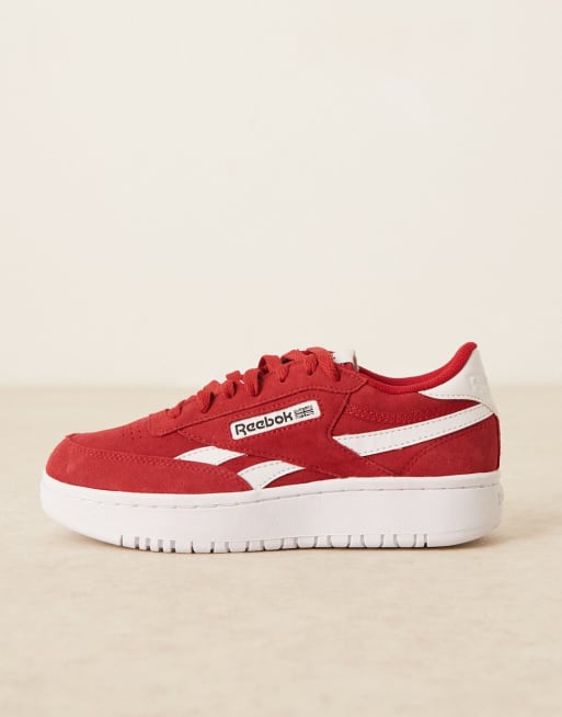 Reebok Club C Double Revenge sneakers in burgundy and white, 2 of 5