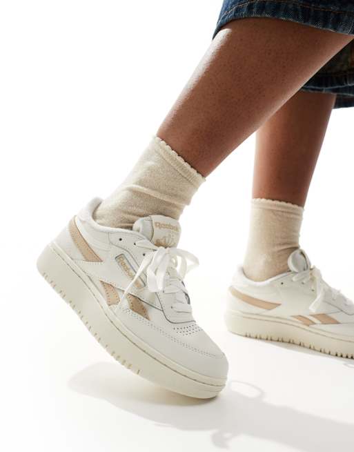 Reebok Club C Double Revenge sneakers in off white beige detail