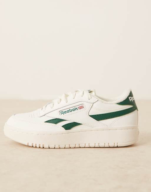 Reebok Club C Double Revenge sneakers in white and green detail ASOS - Main Image