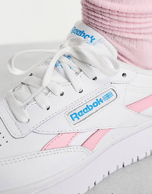 white | pink detail sneakers Revenge in ASOS Reebok with C Double Club