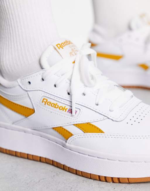 Reebok – Club C Double – Sneaker in Weiß und Senfgelb, 2 von 4