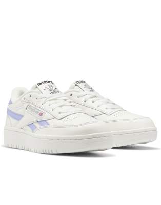 Reebok Club C Double Sneakers In Chalk And Lilac - Exclusive To Asos-purple