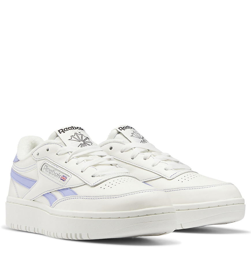 Reebok Club C Double Sneakers In Chalk And Lilac - Exclusive To Asos-purple