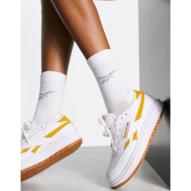 Reebok Club C Double sneakers in chalk and lilac - Exclusive to ASOS