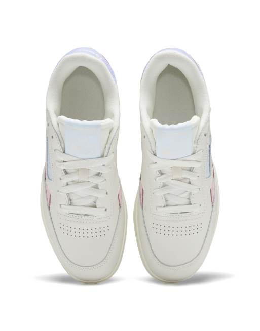 Reebok Club C Double sneaker in white and leopard print - Exclusive to ASOS