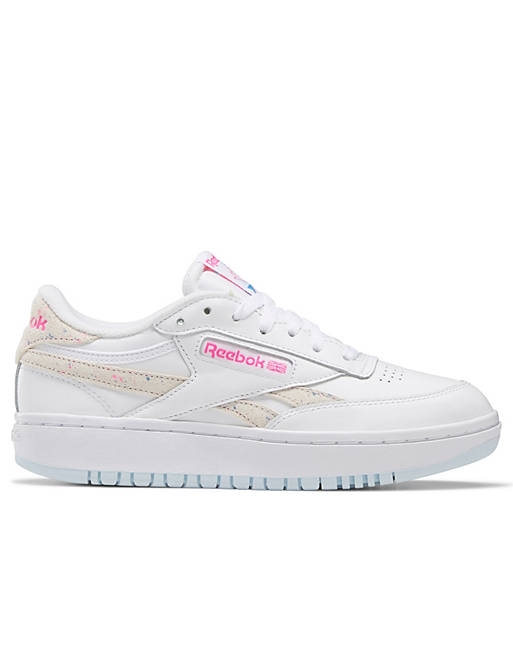 Centrum Revisor Hula hop Reebok Club C Double sneakers in white/blue/pink | ASOS