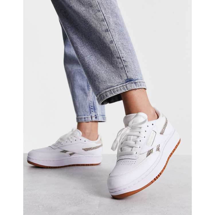 reebok club c double shoes white