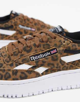 leopard print reebok trainers