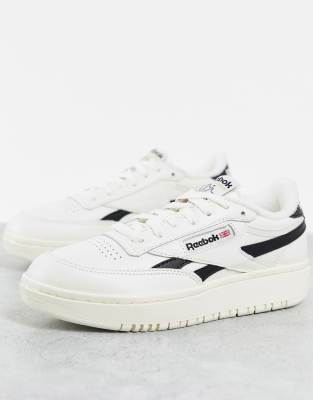 Reebok Reebok Club C Double trainers in off white and black