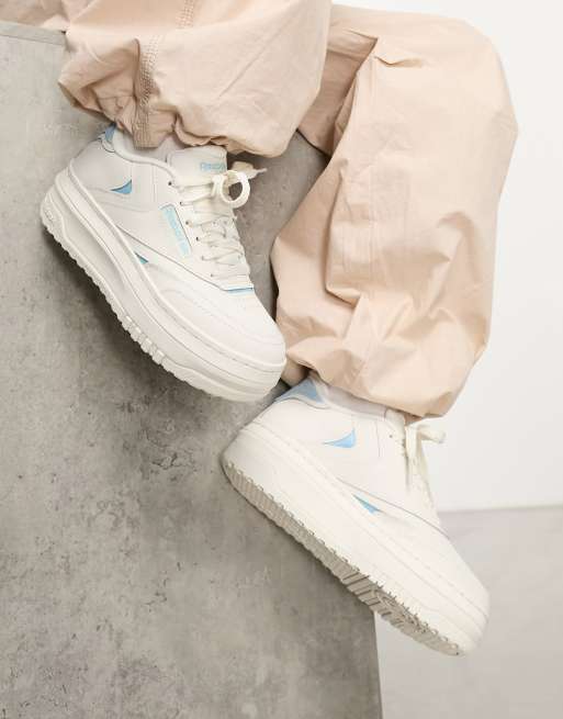 Reebok Club C Extra sneakers in chalk with baby blue detail | ASOS