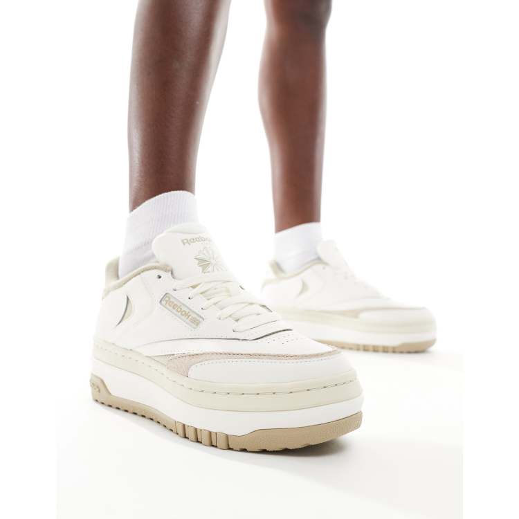 Reebok Club C Extra sneakers in white and beige | ASOS