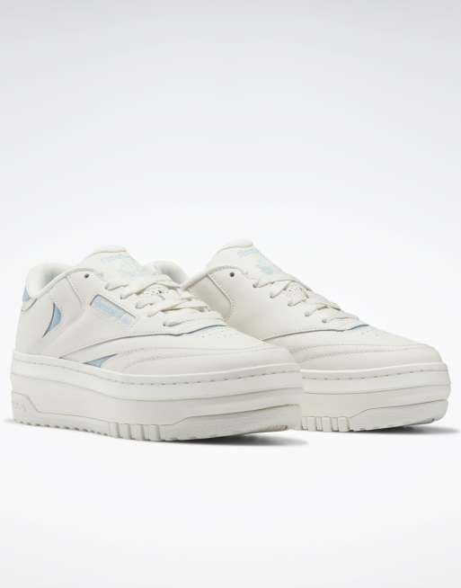 Reebok club C extra trainers in chalk and baby blue - BEIGE