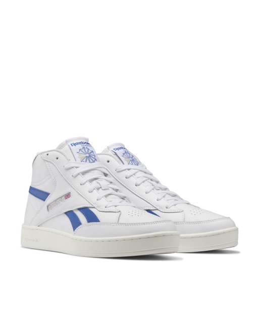 Reebok Club C Form Hi unisex sneakers in white with blue detail