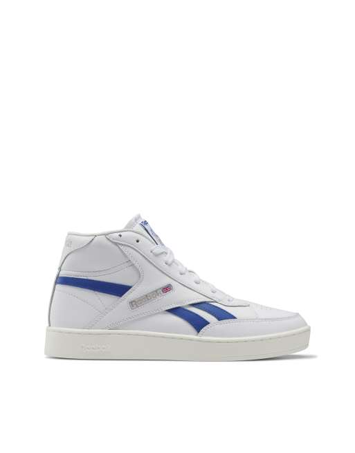 Reebok Club C Form Hi unisex sneakers in white with blue detail ASOS