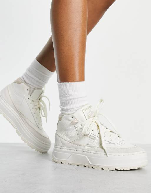 Reebok Club C Double sneakers in chalk and lilac - Exclusive to ASOS