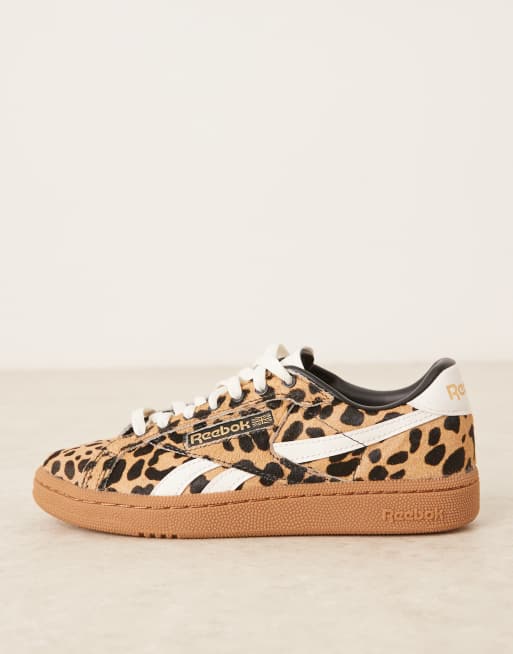 Reebok Club C Grounds in leopard print with pony hair, 2 of 5