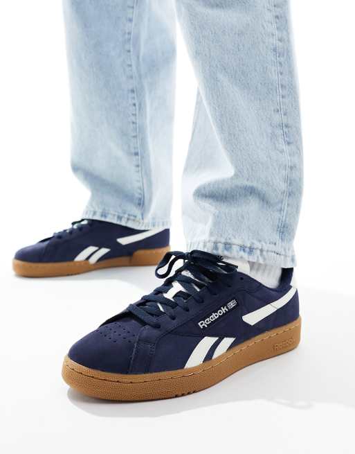 Reebok Club C Grounds Sneakers blu navy con suola in gomma ASOS