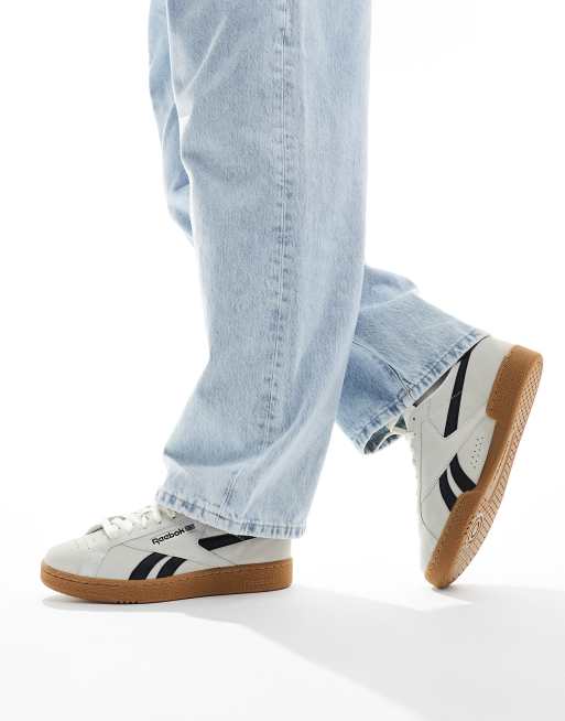 Reebok Club C Grounds sneakers in off white with gum sole, 5 of 5