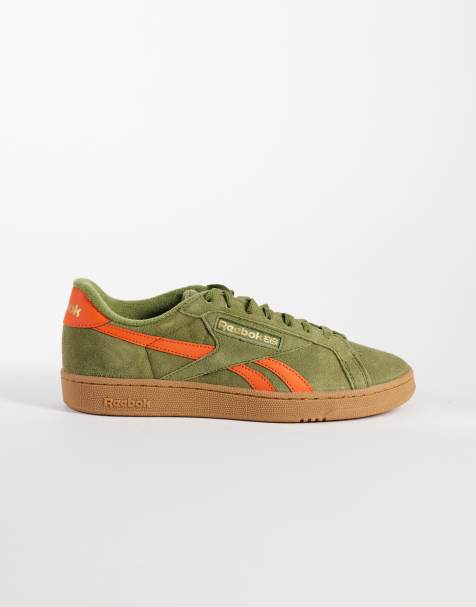 Reebok Club C Grounds UK sneakers in green and orange - view 1